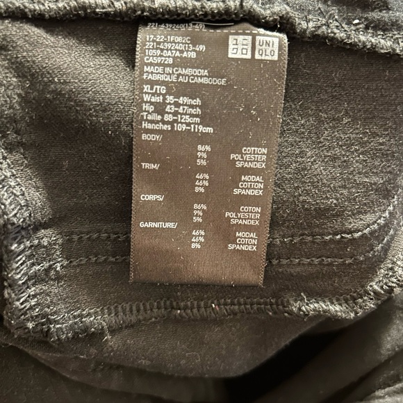 Black Uniqlo maternity jeans - Picture 3 of 3